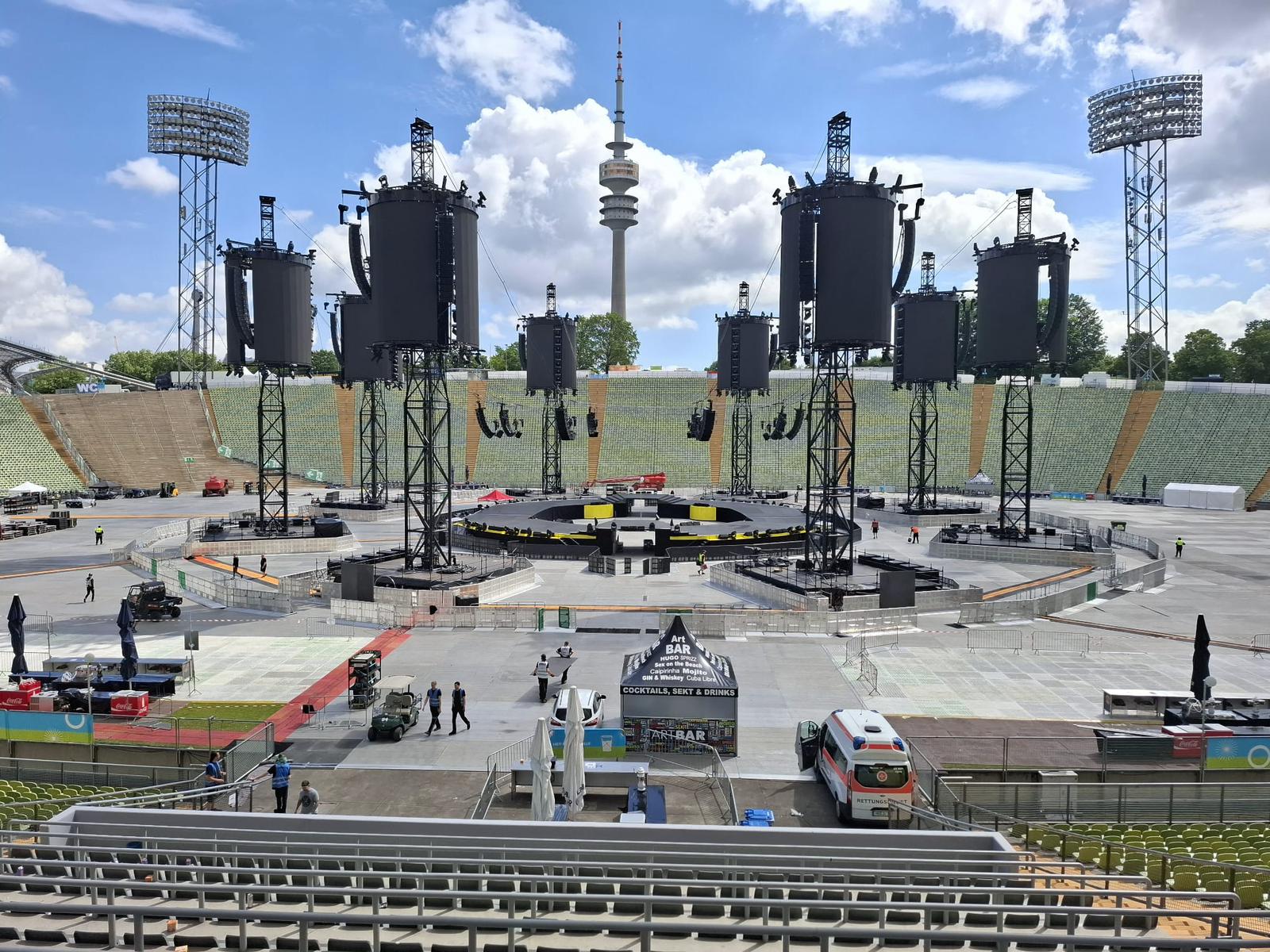 Backstage-Bereich eines Festivals